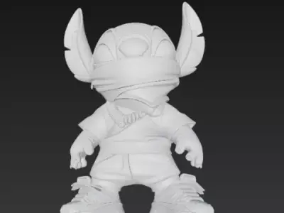 Stitch - gangster 3D print model