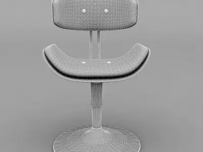 old chair 3D model Low-poly 3D model