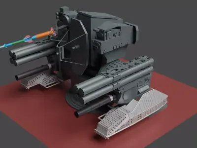 Russian 3K87 Kashtan CIWS 3D model