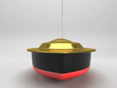 Steam Boat Toy 3d Model Low-poly 3D model