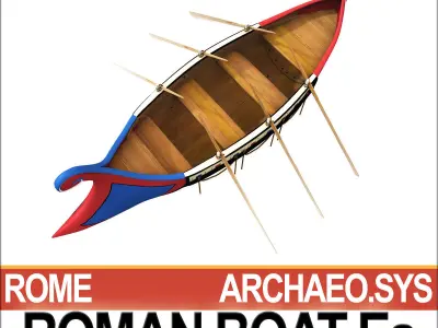 Ancient Roman Boat Ea 3D model