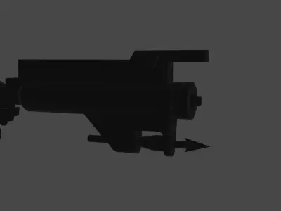 Animated DC-15A Blaster Rifle With Grapple Cable 3D model