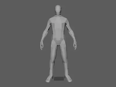 6 foot man Free low-poly 3D model
