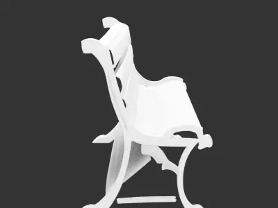 Vintage Park Bench for 3D print 3D model