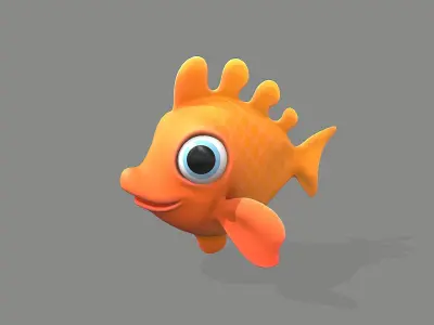 Cartoon fish Low-poly 3D model