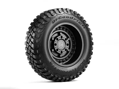 BFGoodrich MUD-TERRAIN TA KM3 Offroad Tire with Rim 3D model