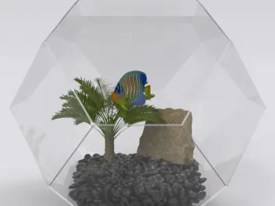 Desktop Aquarium Free 3D model
