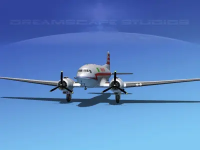 Douglas DC-3 Aerovias Brasil 3D model