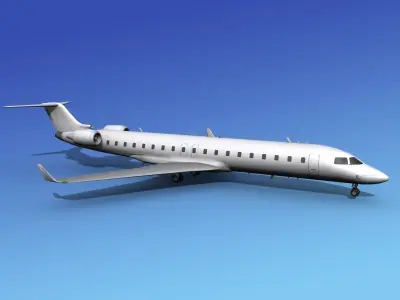 Bombardier CRJ700 Unmarked 1 3D model