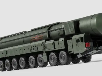 RS-24 Yars Topol-M Blender EEVEE-PBR 3D model