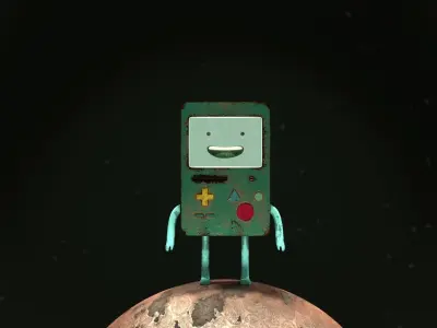 Stylized BMO - BeeMO Low-poly 3D model