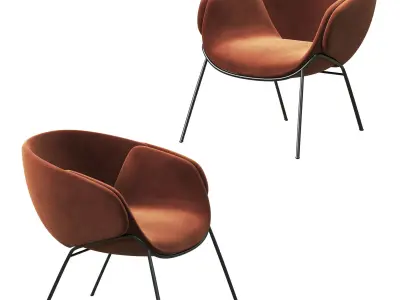 Anita armchair Low-poly 3D model