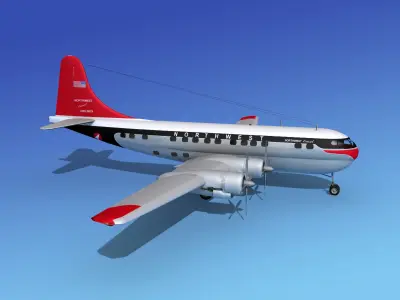 Boeing 377 Northwest Orient 3D model
