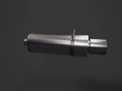 Car Sport Exhaust Low-poly 3D model