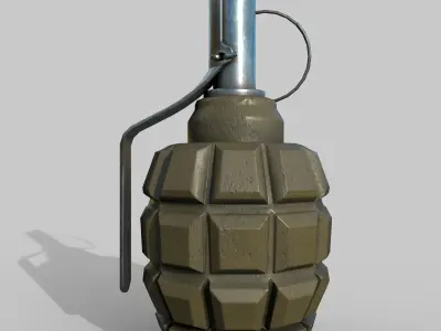 Grenade F1 Low-poly 3D model