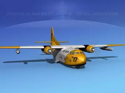 Fairchild C-123B Provider Firefighter 2 3D model