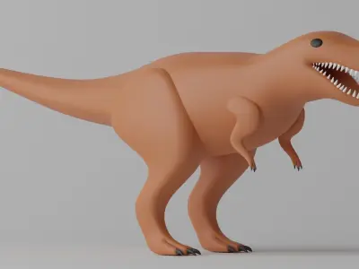 Cartoon Tyrannosaurus T-Rex 1 3D model