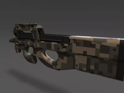 FN P90 Personal Defense Weapon 3D model Low-poly 3D model