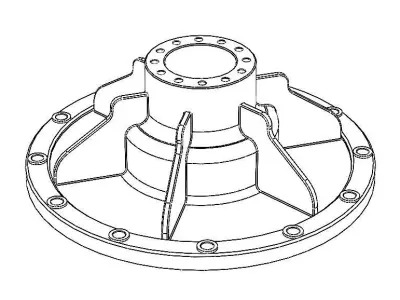 Precision Casting for Pump Cover 3D model
