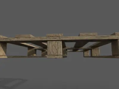 Wooden Pallet 3D model Low-poly 3D model