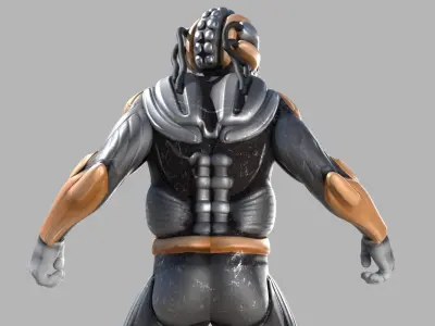 Sci fi warrior Low-poly 3D model