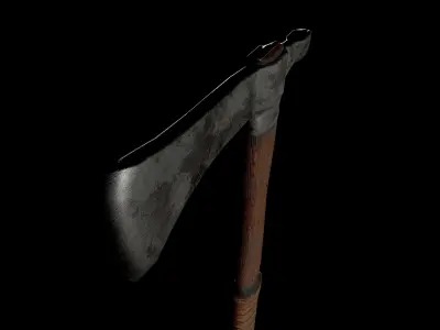 Most recognisible Native American weapon-tomohawk Free low-poly 3D model