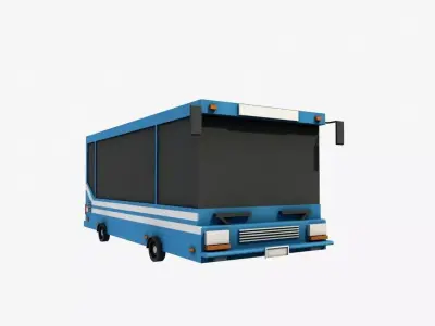 Lowpoly Bus Free low-poly 3D model