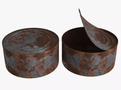 Tin Can v2 Rust Low-poly 3D model