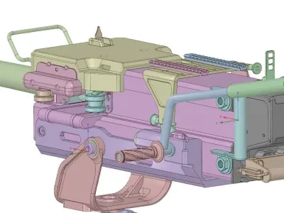 hk grenade machine gun 3D model