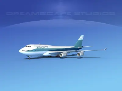 Boeing 747-400 E Al 3D model