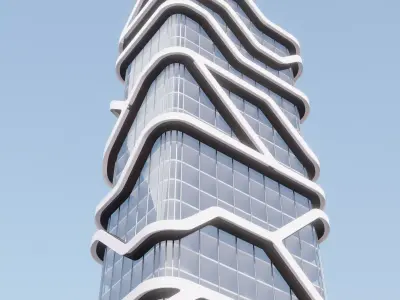 Modern Building Concept 01 3D model