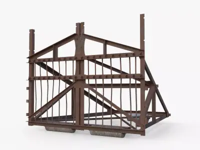 Belgian Gate Low-poly 3D model