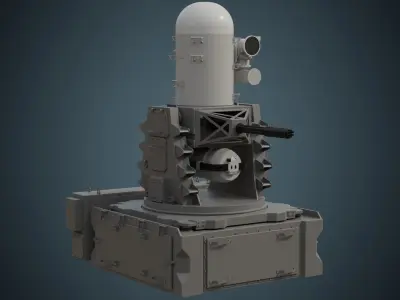 Cannon 1A Low-poly 3D model