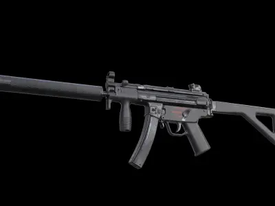 MP5K-PDW MP5KN-PDW with Scope Mount Low-poly 3D model