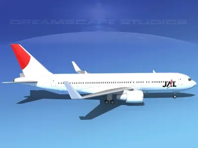 Boeing 767-300 Japan Airlines 2 3D model