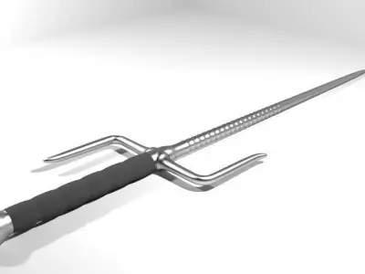 Short-handled Trident - Type 2 3D model