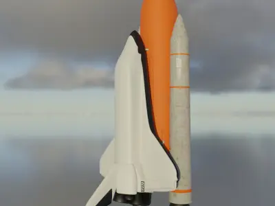 Discovery Space shuttle 3D animated 3D model