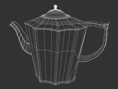  Teapot Model, Silver 