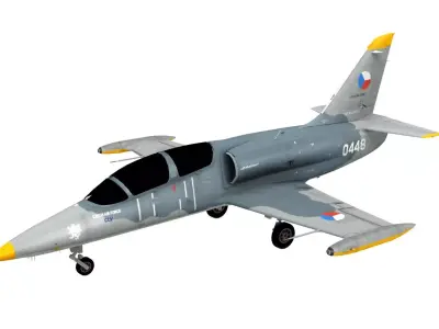 Lowpoly Aero L-39 Albatros Low-poly 3D model