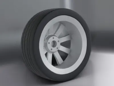 Audi A4 B7 rims Low-poly 3D model