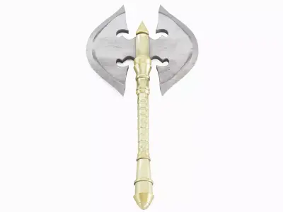 Stylized War Axe 04 Low-poly 3D model