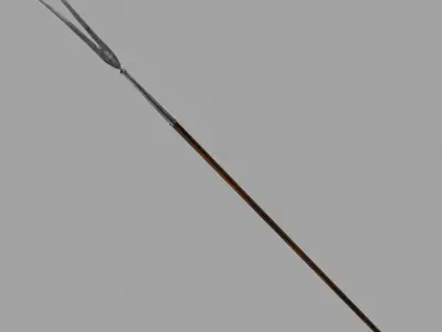 Fauchard fork polearm 3D model