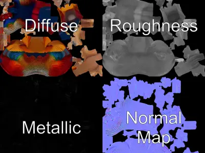 Colorful Pheasant D Model Pack Low-poly 3D model