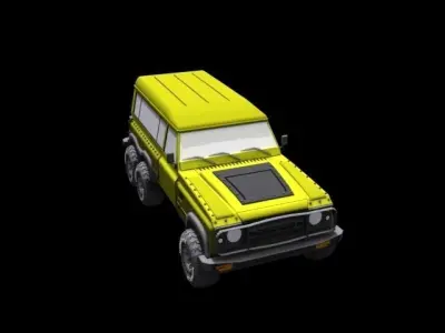 Kahn-avci-6x6 land rover jeep Low-poly 3D model