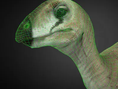 Hypsilophodon Foxii Low-poly 3D model