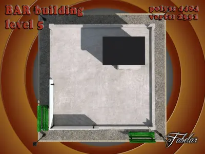 BAR level Low-poly 3D model