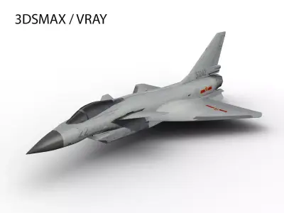 J-10 CHENGDU Low-poly 3D model