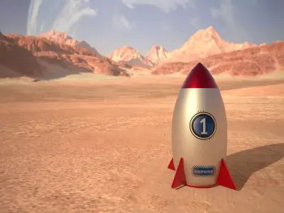 low poly missle rocket Low-poly 3D model