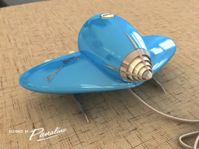 Vintage Clock-Radio DreamLiner - 3d model 3D model