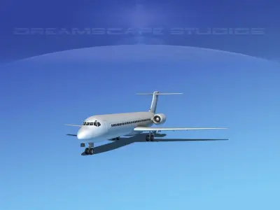 Boeing 717-200 LP SS Low-poly 3D model